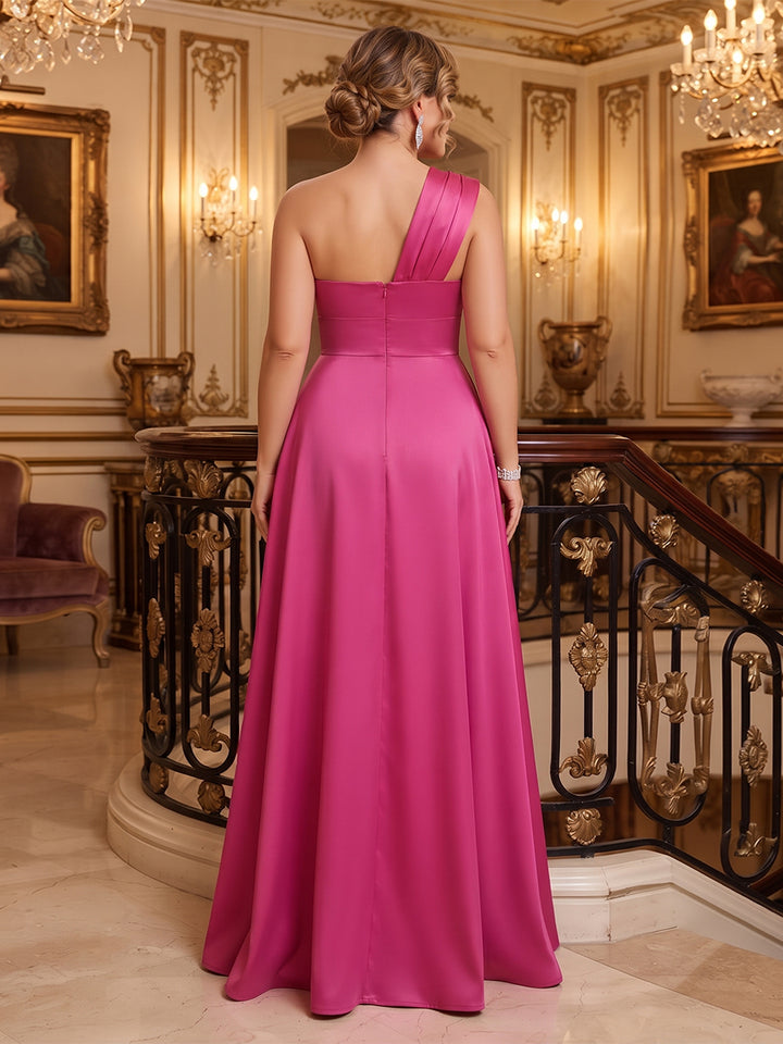 A-Line/Princess Halter Sleeveless Ruched Plus Size Evening Dresses With Bowknot