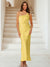 Sheath/Column One-Shoulder Sleeveless Ruched Wedding Guest Dresses