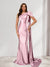 Trumpet/Mermaid One-Shoulder Sleeveless Watteau Train Bridesmaid Dresses
