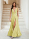 A-Line/Princess V-Neck Short Sleeves Applique Bridesmaid Dresses