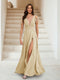 A-Line/Princess V-Neck Short Sleeves Applique Bridesmaid Dresses