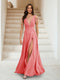 A-Line/Princess V-Neck Short Sleeves Applique Bridesmaid Dresses