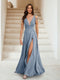 A-Line/Princess V-Neck Short Sleeves Applique Bridesmaid Dresses