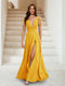 A-Line/Princess V-Neck Short Sleeves Applique Bridesmaid Dresses