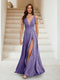 A-Line/Princess V-Neck Short Sleeves Applique Bridesmaid Dresses