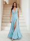 A-Line/Princess V-Neck Short Sleeves Applique Bridesmaid Dresses