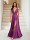 A-Line/Princess V-Neck Short Sleeves Applique Bridesmaid Dresses