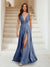 A-Line/Princess V-Neck Short Sleeves Applique Bridesmaid Dresses