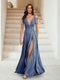 A-Line/Princess V-Neck Short Sleeves Applique Bridesmaid Dresses