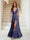 A-Line/Princess V-Neck Short Sleeves Applique Bridesmaid Dresses