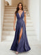 A-Line/Princess V-Neck Short Sleeves Applique Bridesmaid Dresses