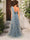 A-Line/Princess One-Shoulder Sleeveless Watteau Train Prom Dresses