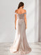 Trumpet/Mermaid Off-the-Shoulder Sleeveless Beading Prom Dresses