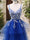 A-Line/Princess V-Neck Sleeveless Applique Prom Dresses