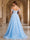 A-Line/Princess Sweetheart Appliques Tulle Prom Dresses with Split Side