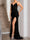 Trumpet/Mermaid Straps V-Neck Sequin Prom Dresses with Appliques