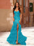 Trumpet/Mermaid Strapless Corset Ruffle Prom Dresses with Sequin Appliques