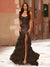 Trumpet/Mermaid Strapless Corset Ruffle Prom Dresses with Sequin Appliques