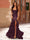 Trumpet/Mermaid Strapless Corset Ruffle Prom Dresses with Sequin Appliques