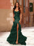 Trumpet/Mermaid Strapless Corset Ruffle Prom Dresses with Sequin Appliques