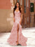 Trumpet/Mermaid Strapless Corset Ruffle Prom Dresses with Sequin Appliques