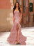 Trumpet/Mermaid Strapless Corset Ruffle Prom Dresses with Sequin Appliques