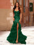 Trumpet/Mermaid Strapless Corset Ruffle Prom Dresses with Sequin Appliques