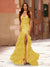 Trumpet/Mermaid Strapless Corset Ruffle Prom Dresses with Sequin Appliques
