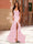 Trumpet/Mermaid Strapless Corset Ruffle Prom Dresses with Sequin Appliques