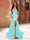 Trumpet/Mermaid Strapless Corset Ruffle Prom Dresses with Sequin Appliques