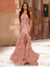 Trumpet/Mermaid Strapless Corset Ruffle Prom Dresses with Sequin Appliques