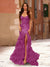 Trumpet/Mermaid Strapless Corset Ruffle Prom Dresses with Sequin Appliques