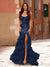Trumpet/Mermaid Strapless Corset Ruffle Prom Dresses with Sequin Appliques