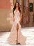 Trumpet/Mermaid Strapless Corset Ruffle Prom Dresses with Sequin Appliques