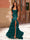 Trumpet/Mermaid Strapless Corset Ruffle Prom Dresses with Sequin Appliques