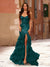 Trumpet/Mermaid Strapless Corset Ruffle Prom Dresses with Sequin Appliques
