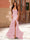 Trumpet/Mermaid Strapless Corset Ruffle Prom Dresses with Sequin Appliques