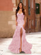 Trumpet/Mermaid Strapless Corset Ruffle Prom Dresses with Sequin Appliques