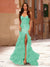 Trumpet/Mermaid Strapless Corset Ruffle Prom Dresses with Sequin Appliques