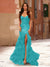 Trumpet/Mermaid Strapless Corset Ruffle Prom Dresses with Sequin Appliques