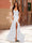 Trumpet/Mermaid Strapless Corset Ruffle Prom Dresses with Sequin Appliques