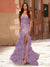 Trumpet/Mermaid Strapless Corset Ruffle Prom Dresses with Sequin Appliques