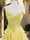 A-Line/Princess Sweetheart Ruffle Tiered Prom Dresses with Split Side