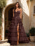 A-Line/Princess Sweetheart Ruffle Tiered Prom Dresses with Split Side