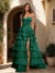 A-Line/Princess Sweetheart Ruffle Tiered Prom Dresses with Split Side