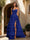 A-Line/Princess Sweetheart Ruffle Tiered Prom Dresses with Split Side