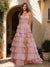 A-Line/Princess Sweetheart Ruffle Tiered Prom Dresses with Split Side