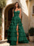 A-Line/Princess Sweetheart Ruffle Tiered Prom Dresses with Split Side