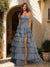 A-Line/Princess Sweetheart Ruffle Tiered Prom Dresses with Split Side