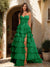 A-Line/Princess Sweetheart Ruffle Tiered Prom Dresses with Split Side